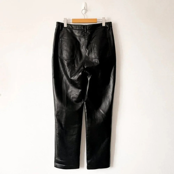 Aritzia Wilfred The Melina Pant High Waisted Vegan Leather Pants Black Size 12 - Picture 8 of 10